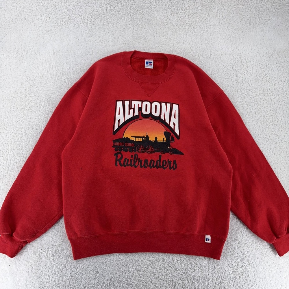 Vtg Altoona Railroaders Sweatshirt Large‎ USA Russell Athletic 90s Pennsylvania